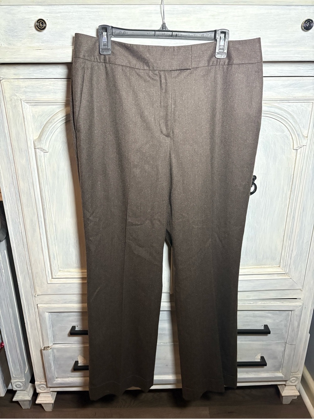 Brooks Brothers Chocolate 100% Wool Cuffed Hem Dress Pants Classic Quiet Luxury - Picture 2 of 8